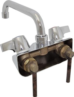 4" O.C.WorkForce shallow splash mount Faucet With 6" Swing Spout
