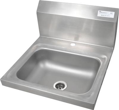 Stainless Steel Hand Sink 1 Hole 1-7/8" Drain 13-3/4"x10"x5" 