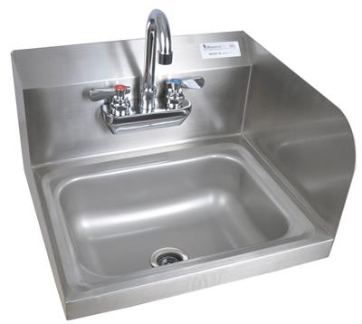 Stainless Steel Hand Sink With Eye Wash Station, Faucet 14”x10”x5”