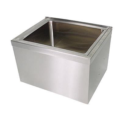 Stainless Steel Mop Sink W/Floor Mount, Includes Basket Drain 24X24X12