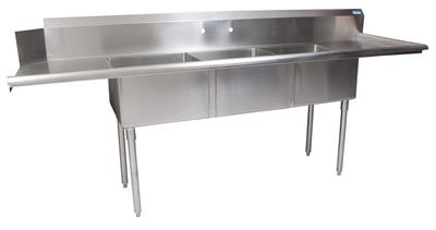 Right Side 3 Compartment Sink With Pre-Rinse Bundle