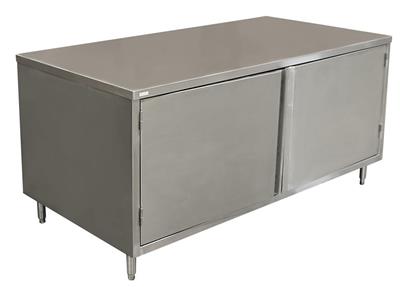 30" X 72" Stainless Steel Cabinet Base Chef Table Hinged Door