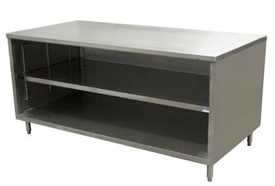 36" X 72" Stainless Steel Cabinet Base Chef Table