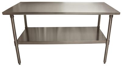 16 Gauge Stainless Steel Work Table With Galvanized Undershelf 60"Wx30"D