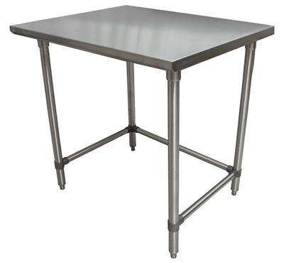 16 Gauge Stainless Steel Work Table Open Base Galvanized Legs 24"Wx24"D