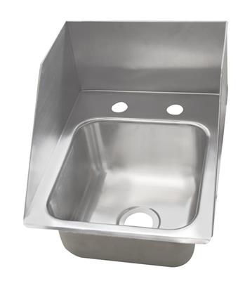 1 Compartment Dropin Sink w/Side Splashes 9"x9"x5"