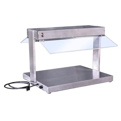 24" Stainless Steel Buffet Warmer with Heated Base, Sneeze Guards and Display Light