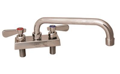 Evolution 4" Deck Mount Stainless Steel Faucet, 10" Swing Spout