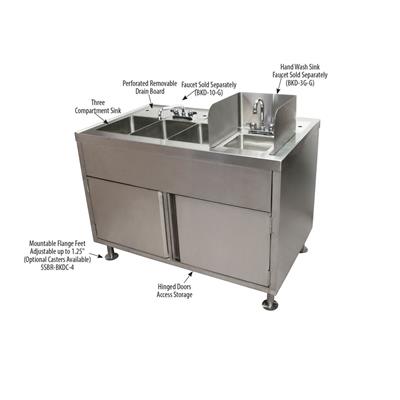Mobile Food Truck Wash Station W/ Water Heater And Fresh/Gray Water Tanks