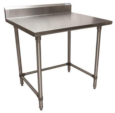 14 Gauge Stainless Steel Work Table Open Base and Legs With 5"Riser 48"Wx30"D