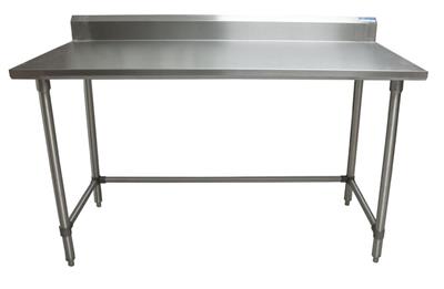 14 Gauge Stainless Steel Work Table Open Base and Legs With 5"Riser 60"Wx30"D