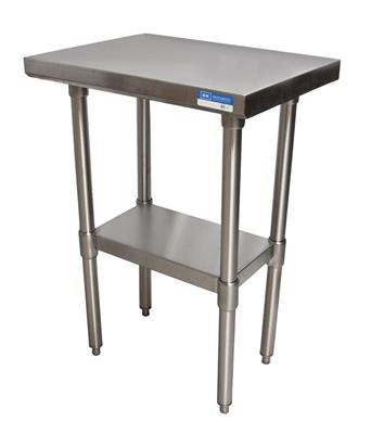 18 Gauge Stainless Steel Work Table W/Undershelf  24"Wx18"D
