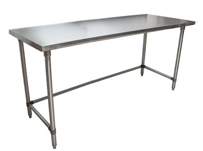 18 Gauge Stainless Steel Work Table With Open Base 72"Wx24"D