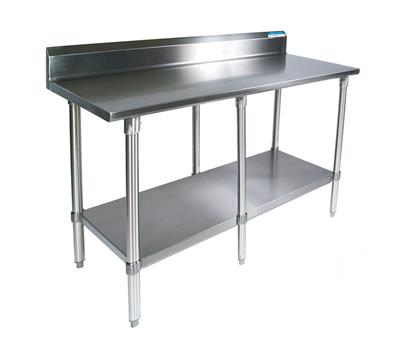 18 Gauge Stainless Steel Work Table Undershelf  5" Riser 84"x30"