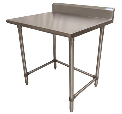 18 Gauge Stainless Steel Work Table W/Open Base  5 Riser 36"Wx24"D