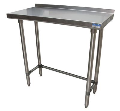 18 Gauge Stainless Steel Work Table Open Base  1.5 Riser 36"Wx18"D