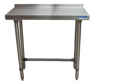 18 Gauge Stainless Steel Work Table Open Base  1.5 Riser 48"Wx18"D
