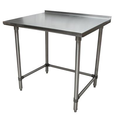 18 Gauge Stainless Steel Work Table Open Base  1.5 Riser 36"Wx24"D