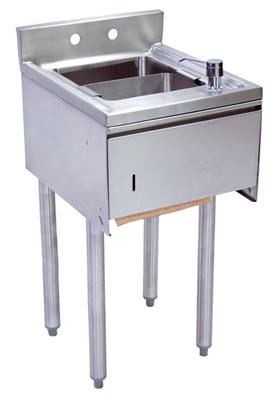 21"X12" Stainless Steel Underbar Dump Sink w/ Towel Dispenser w/ Faucet