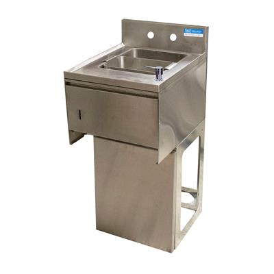 18" Underbar Dump Sink w/ Integral Towel & Soap Dispenser