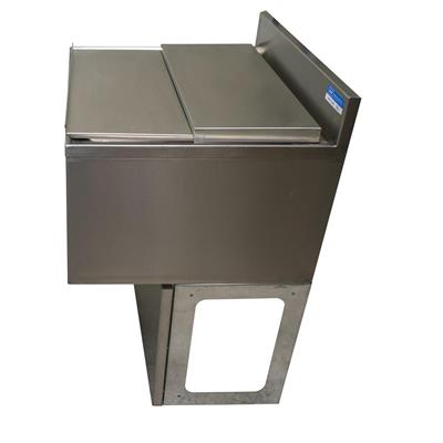 18"X24" Stainless Steel Insulated Ice Bin & Lid w/ Base