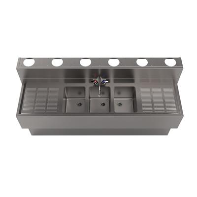18"X72" UNDERBAR SINK INCLUDES BASE AND DIEWALL 