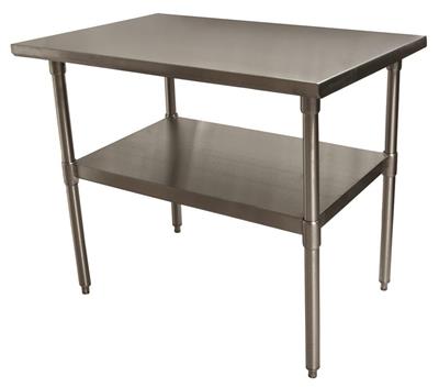 18 Stainless Steel Guage Work Table w/Galvanized Undershelf 48"Wx24"D