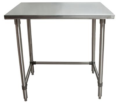 18 Gauge Stainless Steel Work Table With Open Base 30"Wx30"D