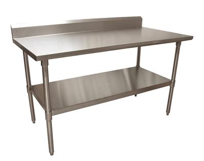 18 Gauge Stainless Steel Work Table  With Undershelf 5" Riser 60"Wx30"D