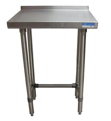 18 Gauge Stainless Steel Work Table With Open Base 1.5" Riser 24"Wx18"D