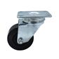 3" Hard Rubber Wheel Swivel Caster With  2-3/8"x3-5/8" Top Plate