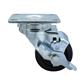 3" Polyolefin Wheel Swivel Caster With  2-3/8"x3-5/8" Top Plate and Top Lock Brake