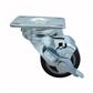 3" Polyurethane Wheel Swivel Caster With  2-3/8"x3-5/8" Top Plate and Top Lock Brake