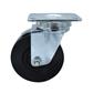 4" Hard Rubber Wheel Swivel Swivel Caster With  2-3/8"x3-5/8" Top Plate With Top Lock Brake