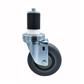 4" Gray Rubber Wheel With 1-5/8" Expanding Stem Swivel Caster For Work Table
