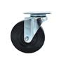 5" Hard Rubber Wheel Swivel Caster With  2-3/8"x3-5/8" Top Plate