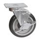 5" Polyurethane Swivel Plate Caster With 2-3/8"x3-5/8" Plate & Top Lock Brake