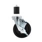 5" Polyolefin Swivel Expanding Stem Caster With 1-5/8" Expanding Stem & Top Lock Brake For Work Table - Qty 6