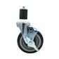 5" Polyurethane 1-5/8" Expanding Stem Swivel Caster With Top Lock Brake For Work Table