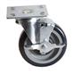 5" Polyurethane Swivel Universal Plate Caster With 3-1/2"x3-1/2" Plate & Brake