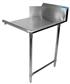 26" Clean Dishtable Right Side Stainless Steel Legs & Bracing