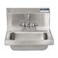 Stainless Steel Hand Sink w/ Faucet, P-Trap 2 Holes 13-3/4"x10"x5"