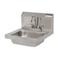 Stainless Steel Hand Sink w/ Faucet, P-Trap 2 Holes 13-3/4"x10"x5"