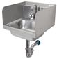 DM HAND SINK 2 HOLE W/ SIDE SPLASHES FAUCET  P-TR