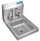 Space Saver Stainless Steel Hand Sink w/ Faucet, 2 Holes 9"x9" Bowl