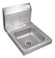 Space Saver Stainless Steel Hand Sink, 2 Holes, 9"W X 9"D X 4-3/8"