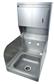 Space Saver Hand Sink W/Side Splashes, Towel Disp, 2 Holes 9"x9"x5"