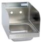 Space Saver Stainless Steel Hand Sink Side Splashes 2 Holes 9"x9"x5"