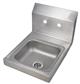 Space Saver Stainless Steel Hand Sink, 2 Holes 9"x9"x5"
