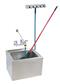 Stainless Steel Mop Sink Kit with Floor Mount 16X20X12D